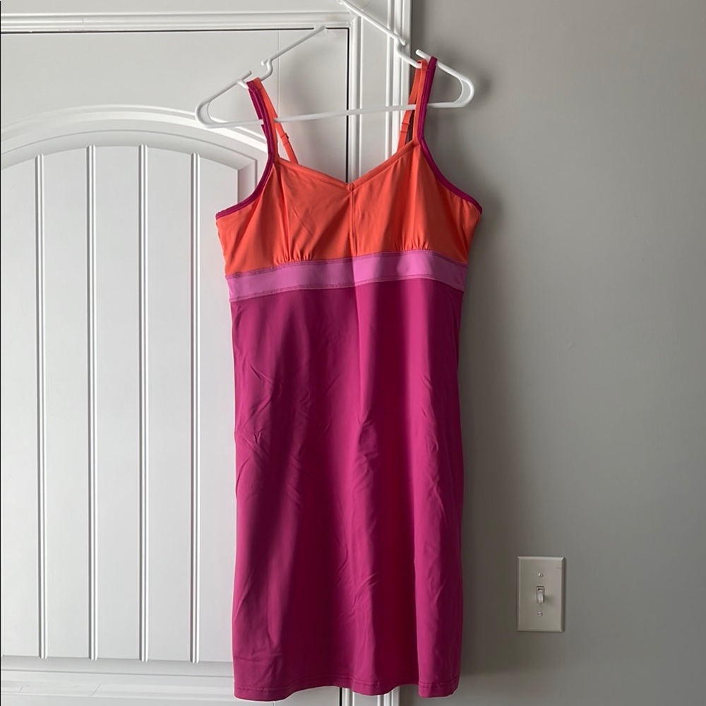 Vibrant Pink and Orange Dress